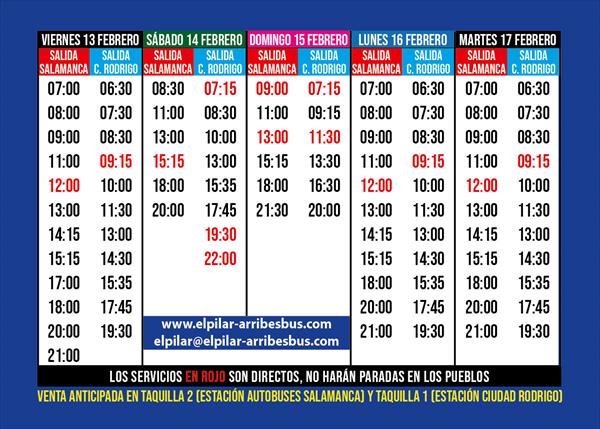 HORARIO CARNAVAL