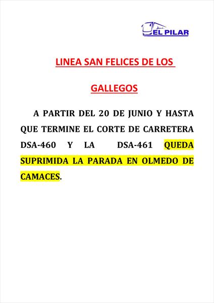 SUPRIMIDA PARADA EN OLMEDO 